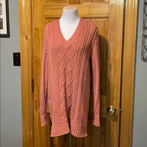 LL Bean women’s v-neck fisherman sweater